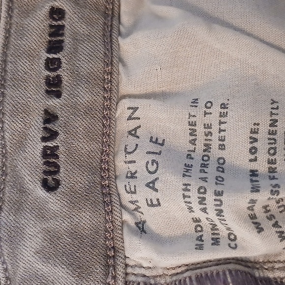 American Eagle Outfitters Light Gray Curvy Jeggings - Picture 2 of 9